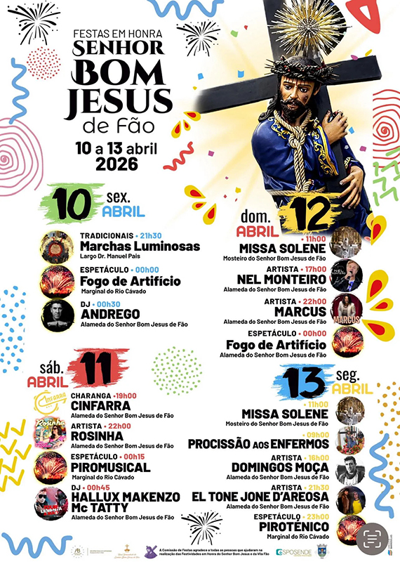 Cartaz do Bom jesus de Fao
